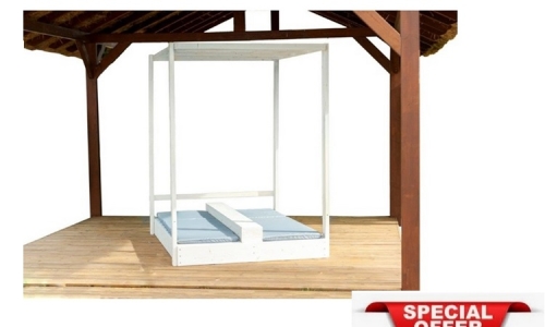 ΚΡΕΒΑΤΙ ΠΑΡΑΛΙΑΣ ΜΕ ΠΑΣΟ ΚΑΙ ΟΥΡΑΝΟ-ΧΡΩΜΑ ΛΕΥΚΟ -ΕΚΘΕΣΙΑΚΟ